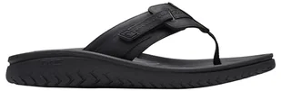 Clarks Wesley Sun klapki męskie, Czarna skóra, 46 EU - Klapki i japonki męskie - miniaturka - grafika 1