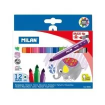 MILAN Flamastry Maxi 12 szt w kartonowym opakowaniu - Flamastry - miniaturka - grafika 3