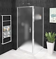 Kabiny prysznicowe - GELCO Kabina prysznicowa prostokątna narożna SIGMA SIMPLY 1-skrzydłowa 70x80x190 drzwi uchylne chrom szkło matowe BRICK uniwersalna z powłoką Coated Glass GS3888GS4370 - miniaturka - grafika 1