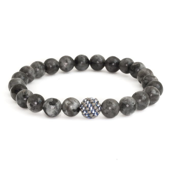 Bransoletka labradoryt, koralik Toho, elastyczna / JG. Projekt