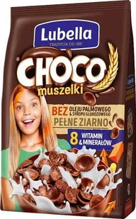 Lubella Zbożowe chrupki o smaku czekoladowym Mlekołaki Muszelki Choco 250 g - Płatki śniadaniowe i musli - miniaturka - grafika 1