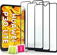 Szkła hartowane na telefon - Hello Case 3-pak SZKŁO HARTOWANE DO Huawei P30 Lite na cały ekran 9H ochronne 5D - miniaturka - grafika 1