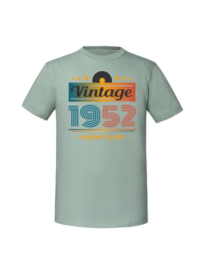 Męska koszulka z nadrukiem -1952 Vintage classic + rok 1952 v1 Miętowy L