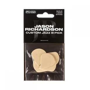 Dunlop 561PJR Jason Richardson Custom Jazz III zestaw kostek - Inne akcesoria gitarowe - miniaturka - grafika 1