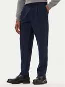 Spodnie męskie - Calvin Klein Chinosy LV04LE613G Granatowy Slim Fit - miniaturka - grafika 1