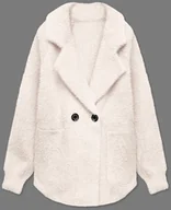 Swetry damskie - KRÓTKA NARZUTKA ALPAKA ECRU (CJ65) - MADE IN ITALY - miniaturka - grafika 1