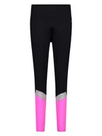 Spodnie sportowe damskie - CMP Legginsy kolarskie w kolorze czarno-różowym - miniaturka - grafika 1