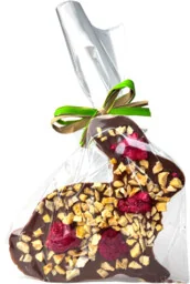 Zając z czekolady mlecznej z malinami i brzoskwinią, owoce liofilizowane 50 g - Czekolada - miniaturka - grafika 1