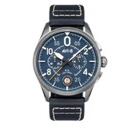 Zegarki męskie - Zegarek AVI-8 - Spitfire Lock Chronograph AV-4089-04 Navy/Navy - miniaturka - grafika 1