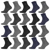 Skarpetki męskie - 20-PAR Skarpety wysokie Męskie Bawełniane Garnitur kolory Skarpetki JAKOŚĆ - miniaturka - grafika 1