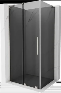 Mexen Velar L kabina prysznicowa rozsuwana 120x100 cm, grafit, nikiel szczotkowany - 871-120-100-43-97 - Kabiny prysznicowe - miniaturka - grafika 1