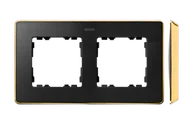 Klawisze i ramki - Kontakt Simon Ramka 2-krotna SIMON 82 Detail SELECT metal - grafit/złoty - miniaturka - grafika 1