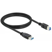 Kable USB - Delock Kabel USB 3.0 1.5m AM-BM czarny 85067 - miniaturka - grafika 1
