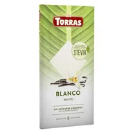 Czekolada - Czekolada Biała z Erytrytolem i Stewią Bezglutenowa 100 g - Torras - miniaturka - grafika 1