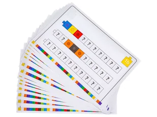 Klocki, Układanka + Karty Gra Logiczna, Nauka Liczenia I Matematyki, - Gry planszowe - miniaturka - grafika 11