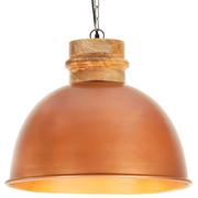 Lampy sufitowe - vidaXL Wisząca lampa industrialna, kolor miedzi, okrągła, 50 cm, E27 320859 - miniaturka - grafika 1