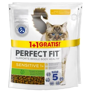 Perfect Fit Sensitive 1+ Indyk 750g - Sucha karma dla kotów - miniaturka - grafika 11