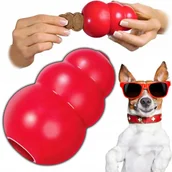 Zabawki dla psów - ZABAWKA TYPU KONG GRYZAK DLA PSA NA PRZYSMAKI GUMA SPOWOLNIAJĄCA JEDZENIE - miniaturka - grafika 1