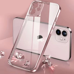 Etui Alogy TPU Luxury Case z osłonką na aparat do Apple iPhone 12 różowo-przezroczyste + Szkło - Etui i futerały do telefonów - miniaturka - grafika 3