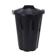 Kosze wiklinowe - Kosz na śmieci 40L z pokrywą antracytowy - miniaturka - grafika 1