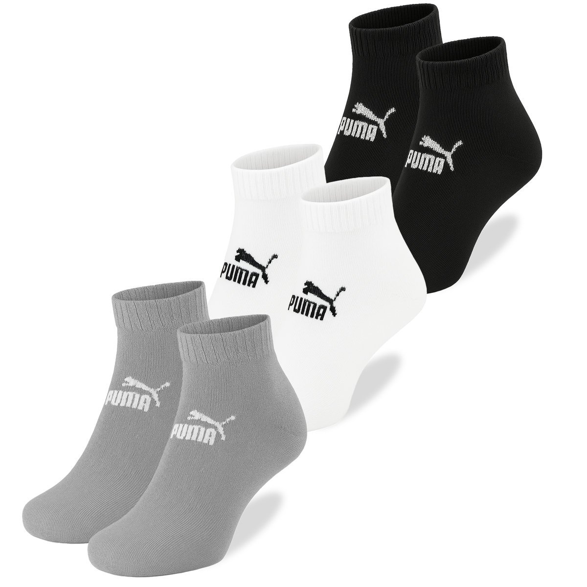 Puma Skarpety Zakostki Mix Kolorów Bawełna 94710809 3 pary Rozmiar 35/38
