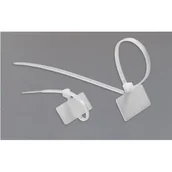 Inne mocowania - Opaska zaciskowa 2,5 x 100 biała z tabliczką opisową 30 szt. ELEKTRO - miniaturka - grafika 1