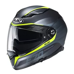 HJC Helmets Męski kask motocyklowy, czarny/żółty, rozmiar M - Kaski motocyklowe - miniaturka - grafika 1