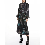 Sukienki - Replay Damska sukienka maxi, 010 Dark Brown/Multicolor, M - miniaturka - grafika 1