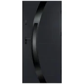 Drzwi zewnętrzne - Isoxa Drzwi zewnętrzne stalowe wejściowe Nero Shadow 68 antracytowe 80 prawe - miniaturka - grafika 1