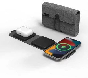 Mophie Snap+ travel charger - bezprzewodowa ładowarka podróżna kompatybilna z MagSafe (black) - Stacje dokujące do telefonów - miniaturka - grafika 1