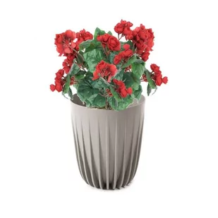 Doniczka+Wkład Mira Eco Wood szara H 226 Fi 190mm - Donice - miniaturka - grafika 1