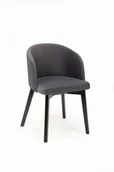 Krzesła - Flavio 2 krzesło tapicerowane ciemny szary nogi czarne - miniaturka - grafika 1