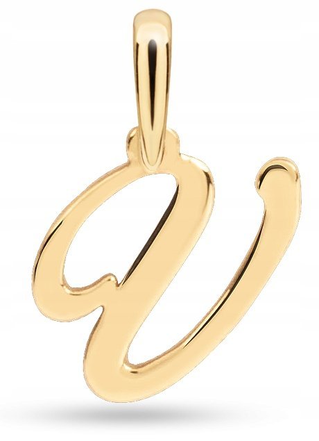 ZŁOTA MODNA ZAWIESZKA LITERKA V 333
