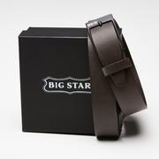 Paski - Skórzany pasek męski Big Star Shoes HH674136 105cm brązowy - miniaturka - grafika 1