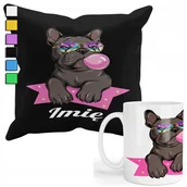 Gadżety dla niej i dla niego - ZESTAW KUBEK + POSZEWKA Z NADRUKIEM-DLA FANA PREZENT PIESKI ZWIERZĘTA+IMIĘ - miniaturka - grafika 1