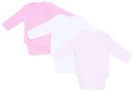 Body dla niemowląt - 3 x Różowe body na długi rękaw 6-9 m 74 cm - miniaturka - grafika 1