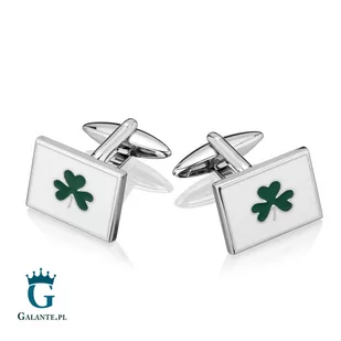 Galante Spinki do mankietów Koniczynka na szczęście SD-0110 SD-0110/191 - Spinki do mankietów i krawatów - miniaturka - grafika 1