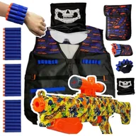 Zabawki militarne - Zestaw Taktyczny do NERF kamizelka STRZAŁKI KARABIN STRZAŁKI 30x +akcesoria Y371 - miniaturka - grafika 1