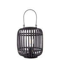 Lampy stojące - Czarna boho lampa stołowa Mathias z bambusa - miniaturka - grafika 1