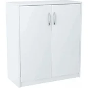 Komody - Biała Komoda Z Podwójnymi Drzwiczkami A8-E55 - miniaturka - grafika 1