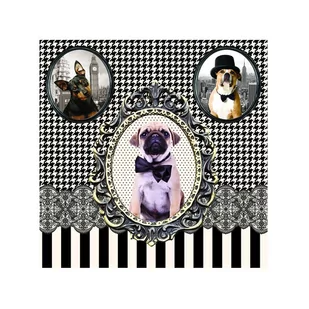 Nuova R2S R2S Serwetki deserowe 20 szt 33cm R2S Napkins pieski 414 DOGS - Folia, papier śniadaniowy, serwetki - miniaturka - grafika 1