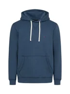 Swetry męskie - Tommy Hilfiger Męski sweter z kapturem Mężczyźni niebieski jednolity, S - miniaturka - grafika 1