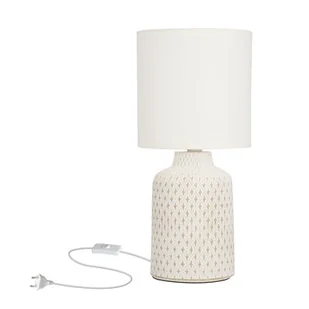 Candellux Lampa stołowa biała ceramika nocna Iner 41-79848 41-79848 - Lampy stojące - miniaturka - grafika 1