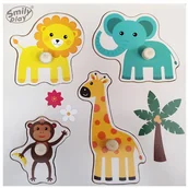 Układanki dla dzieci - układanka drewniana zoo - miniaturka - grafika 1