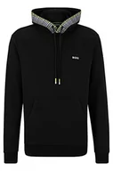 Bluzy męskie - BOSS Męska bluza Soody 1, czarna 1, L, czarny (Black1), L - miniaturka - grafika 1