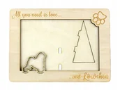 Ramki na zdjęcia - Lwi piesek ramka na zdjęcie z psem grawer - miniaturka - grafika 1