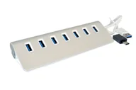 Huby USB - EXSYS EX-1137 huby i koncentratory USB 3.2 Gen 1 (3.1 Gen 1) Type-A 5000 Mbit/s Biały EX-1137 - miniaturka - grafika 1