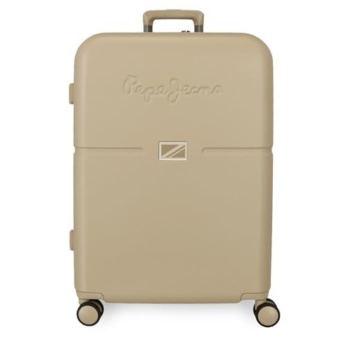 Pepe Jeans Accent Walizka średnia czarna 48 x 70 x 28 cm twardy ABS zintegrowany zamek TSA 79L 3,22 kg 4 podwójne koła by Joumma Bags, Czarny (Black), średnia walizka