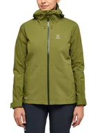 Kurtki i kamizelki sportowe damskie - Haglöfs Kurtka funkcyjna "Aria Proof" w kolorze khaki - miniaturka - grafika 1