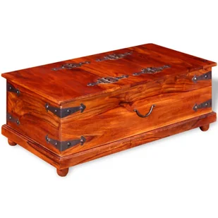 vidaXL Kufer z drewna sheesham, 90 x 50 35 cm - Inne meble do salonu - miniaturka - grafika 14